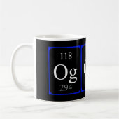 Tasse des Elements 118 - Oganesson Schwarzes (Links)
