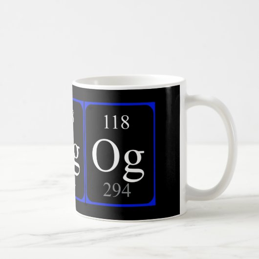 Tasse des Elements 118 - Oganesson Schwarzes (Rechts)