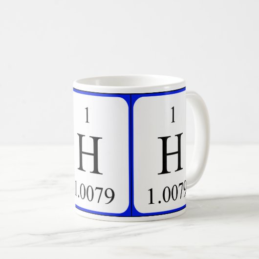 Tasse des Elements 1 - Wasserstoff (VorderseiteRechts)