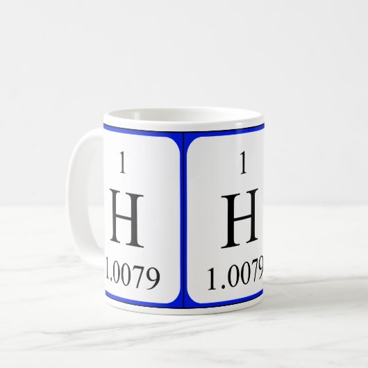 Tasse des Elements 1 - Wasserstoff (Vorderseite Links)