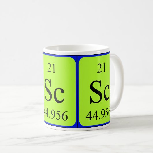 Tasse des Elements 21 - Scandium (VorderseiteRechts)