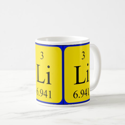 Tasse des Elements 3 - Lithium (VorderseiteRechts)