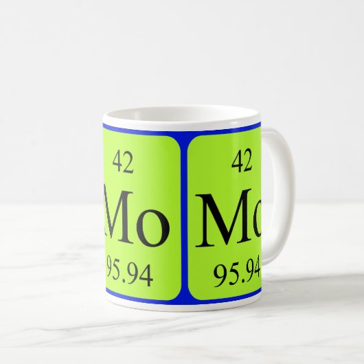 Tasse des Elements 42 - Molybdän (VorderseiteRechts)