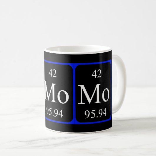 Tasse des Elements 42 - Molybdän (VorderseiteRechts)