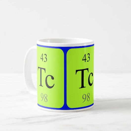 Tasse des Elements 43 - Technetium (Vorderseite Links)