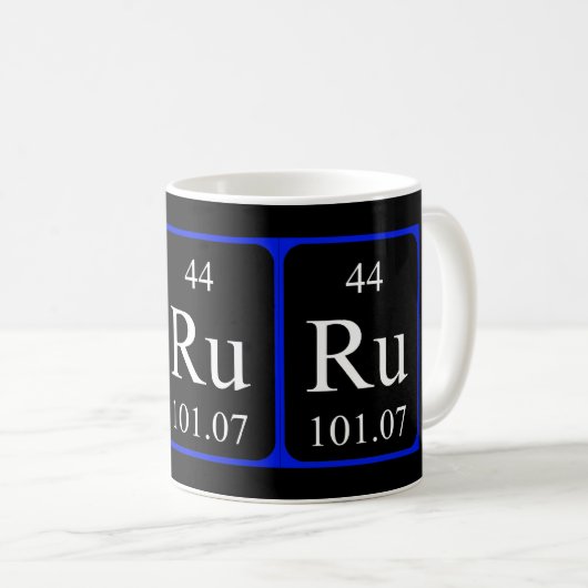 Tasse des Elements 44 - Ruthenium (VorderseiteRechts)