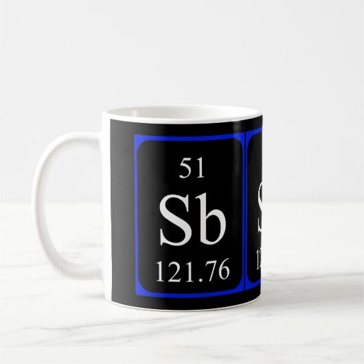 Tasse des Elements 51 - Antimonschwarz (Links)