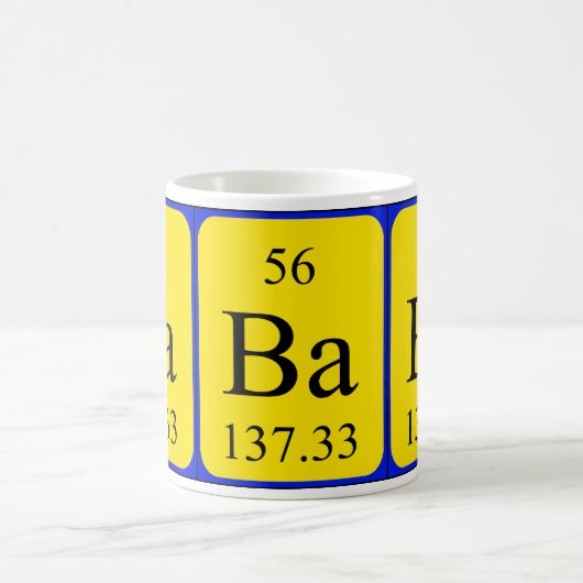Tasse des Elements 56 - Barium (Mittel)