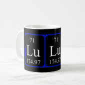 Tasse des Elements 71 - Lutetium (Vorderseite Links)