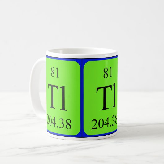 Tasse des Elements 81 - Thallium (Vorderseite Links)