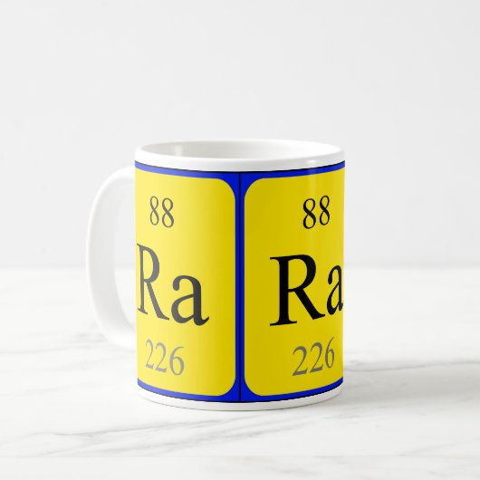 Tasse des Elements 88 - Radium (Vorderseite Links)