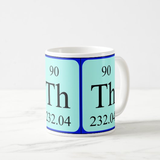Tasse des Elements 90 - Thorium (VorderseiteRechts)