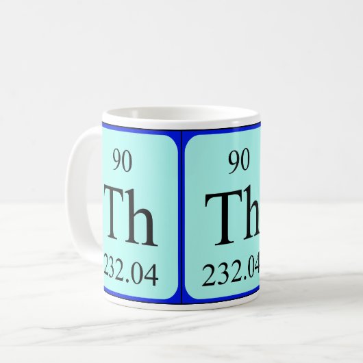 Tasse des Elements 90 - Thorium (Vorderseite Links)