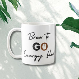 Tasse des Energieflusses mit Kaffeebanken