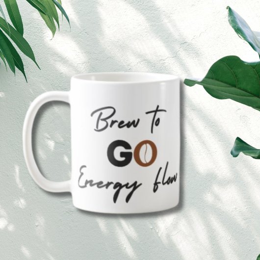 Tasse des Energieflusses mit Kaffeebanken