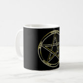 Tasse des Erd-, Luftu. Feuerpentagram-2 (Vorderseite Links)