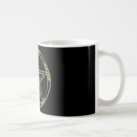 Tasse des Erd-, Luftu. Feuerpentagram-2 (Rechts)