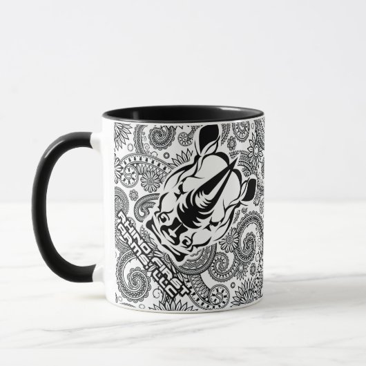 Tasse des ersten Rhino-Logos (Links)