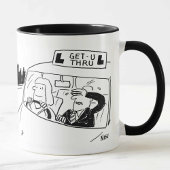 Tasse des Fahrlehrers oder des Cartoon des Prüfers