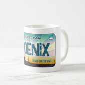 Tasse des Flaggenschilds Phoenix Arizona (VorderseiteRechts)