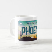 Tasse des Flaggenschilds Phoenix Arizona (Vorderseite Links)