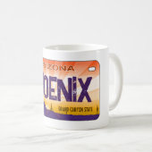 Tasse des Flaggenschilds Phoenix Arizona (VorderseiteRechts)