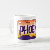 Tasse des Flaggenschilds Phoenix Arizona (Vorderseite Links)