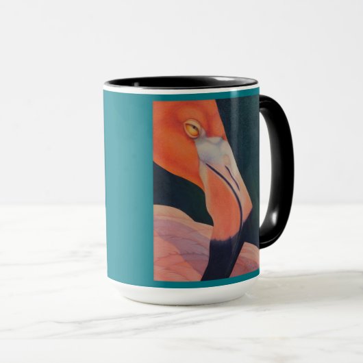Tasse des Flamingo-15oz (VorderseiteRechts)