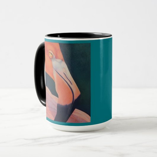 Tasse des Flamingo-15oz (Vorderseite Links)