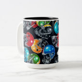 Tasse des Football Frenzy Football Helmet Pattern (Vorderseite Links)