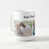 Tasse des Fotos und Text mit 2 Fotos/1 Zeile (Vorderseite Links)