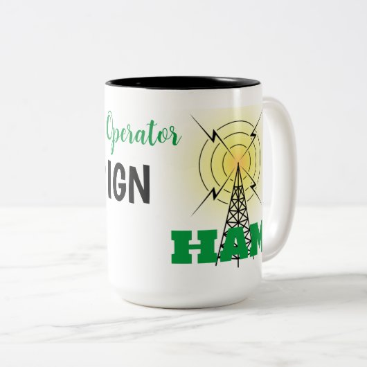 Tasse des Funkbetriebs "Smooth Operator" (VorderseiteRechts)