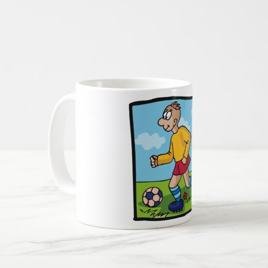 Tasse des Fußball-Spielers (Vorderseite Links)