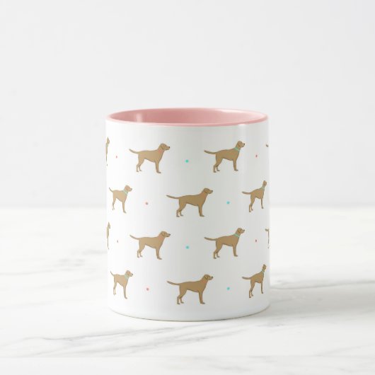 Tasse des gelben Labrador-Musters (Zentrum)