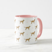 Tasse des gelben Labrador-Musters (VorderseiteRechts)
