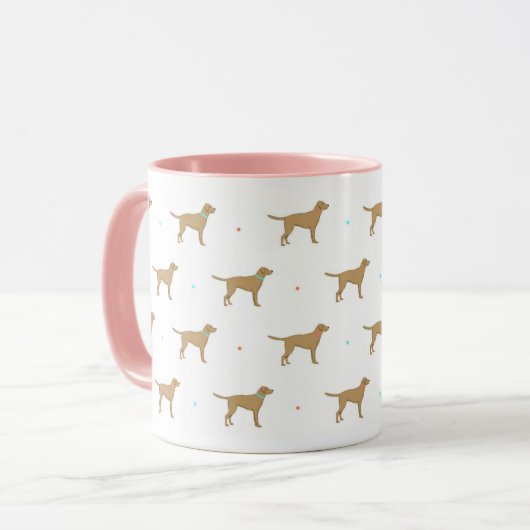 Tasse des gelben Labrador-Musters (Vorderseite Links)