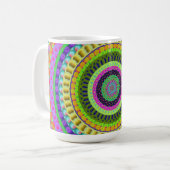 Tasse des geometrischen Mandala-Kreises (Vorderseite Links)
