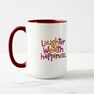 Tasse des Glücks mit dem Lachen
