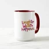 Tasse des Glücks mit dem Lachen (VorderseiteRechts)