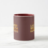 Tasse des Glücks mit dem Lachen (Zentrum)