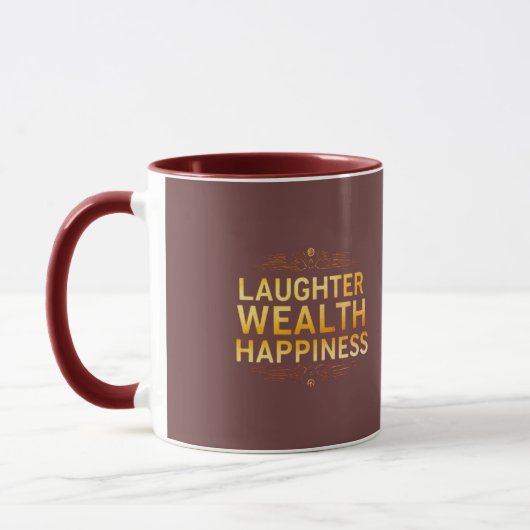 Tasse des Glücks mit dem Lachen (Links)