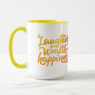Tasse des Glücks mit dem Lachen