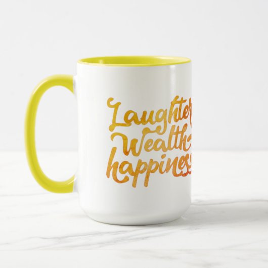 Tasse des Glücks mit dem Lachen (Links)