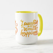 Tasse des Glücks mit dem Lachen (VorderseiteRechts)