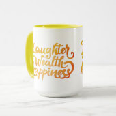 Tasse des Glücks mit dem Lachen (Vorderseite Links)