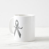 Tasse des Grau Awareness Ribbon (Vorderseite Links)