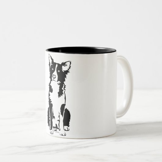Tasse des Grenzcollie-11oz (VorderseiteRechts)