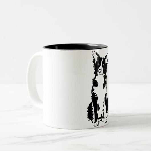 Tasse des Grenzcollie-11oz (Vorderseite Links)