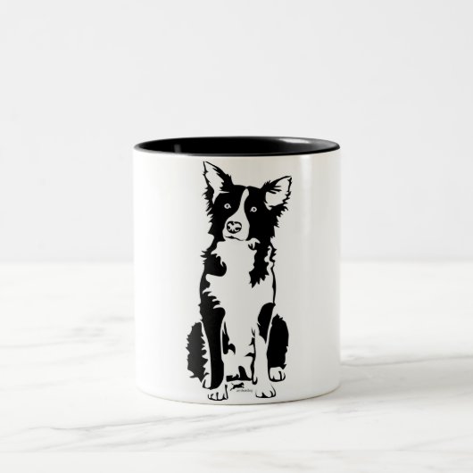 Tasse des Grenzcollie-11oz (Mittel)