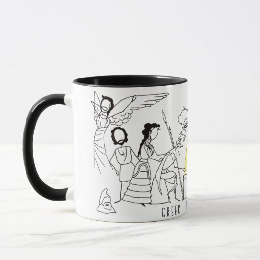 Tasse des griechischen Mythos Comix-Logos (Links)